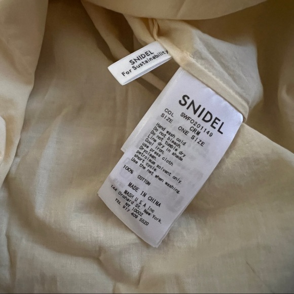 SNIDEL Organics Cotton Voile Long Button Up Tie Dress - Picture 5 of 6